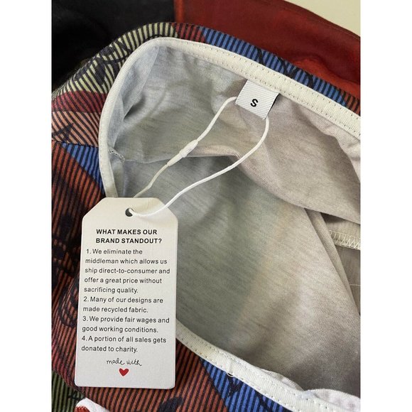 Vintage Made With Love Mod Long Sleeve Abstract Tunic Top Button Accent‎ Size S - Picture 5 of 10